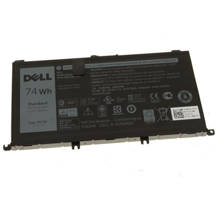 OEM Genuine Dell 357F9 74Wh Battery For Inspiron 15 5576 5577 7566 7567 7557 7559 – 6-Cell Li-Ion, 11.1V