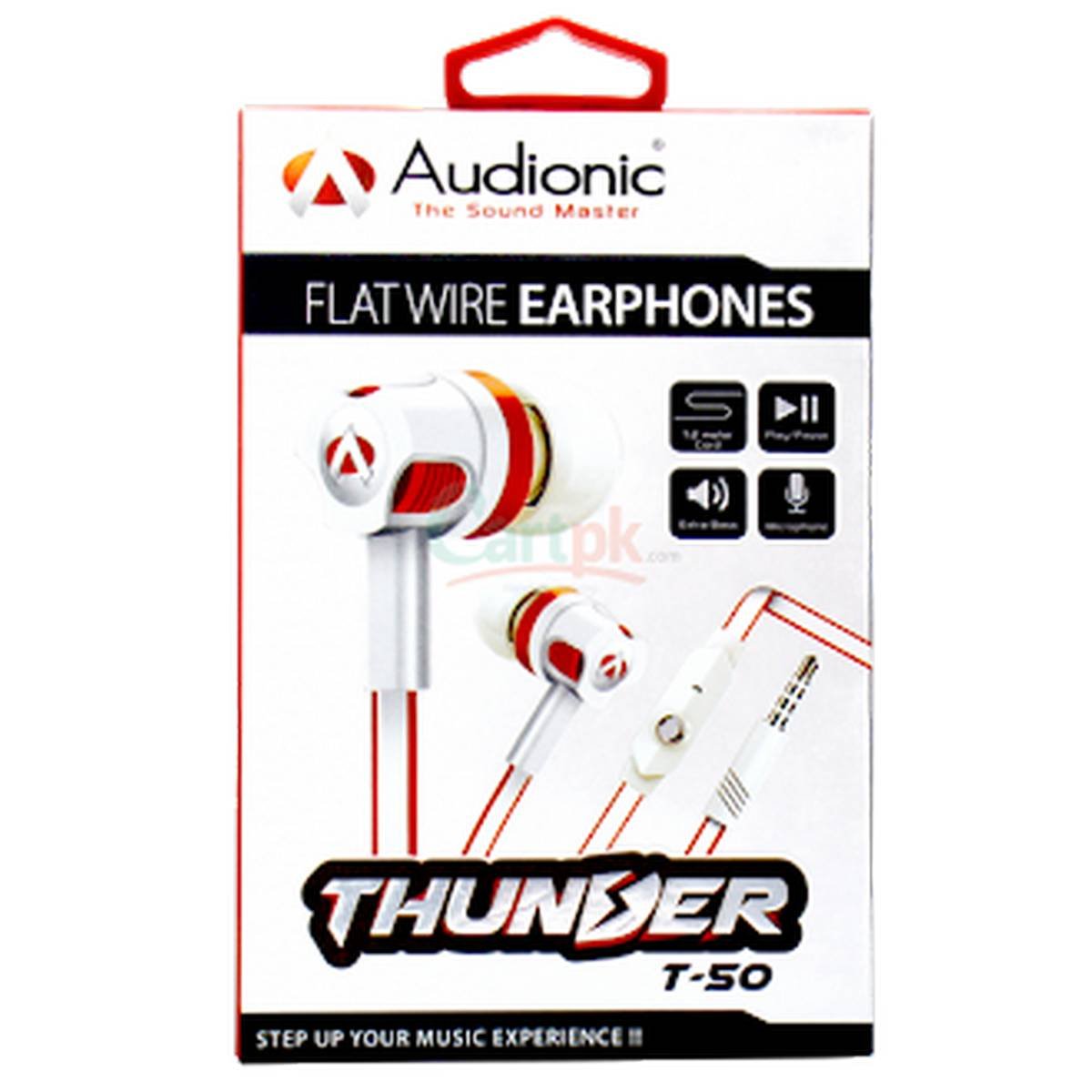 Audionic T-50 Earphone Hand Free Universal Super Bass HandFree Ear