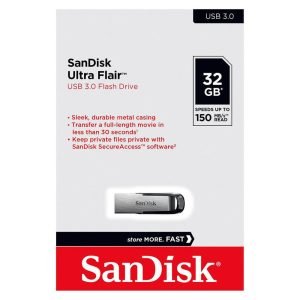 Sandisk Ultra Flair 32GB USB 3.0 Flash Drive | Up to 150 MB/s Data Transfer Speed Metal casing | - image 2