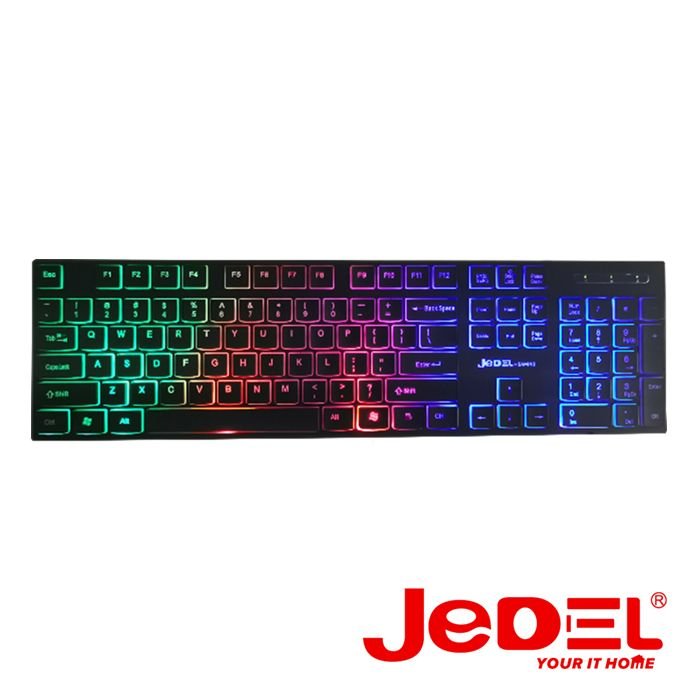 JEDEL K510 GAMING RGB WIRED KEYBOARD ERGONOMIC