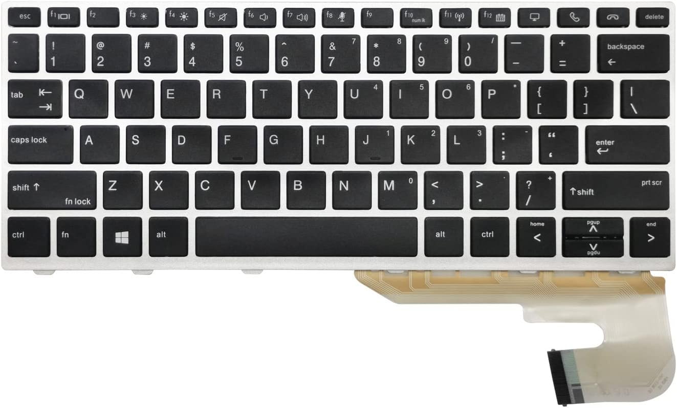 New Keyboard for HP Elitebook 730 G5, 735 G5, 830 G5, 836 G5, L15500-001 L07666-001 Silver Frame - Image 2