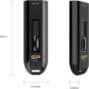 Silicon Power 64GB Flash Drive Blaze B21 USB 3.1 High Performance Black (SP064GBUF3B21V1K) - image 3