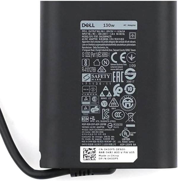 Dell 130W USB Type C AC Adapter for Dell XPS 15 2-in-1 9575, Compatible ...