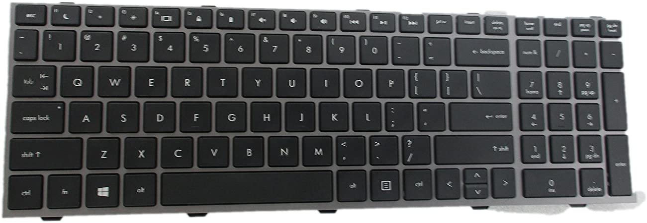 Laptop Keyboard with Frame for HP ProBook 4540s 4540 4545s Series Compatible with Part Number 702237-001 683491-001 701485-001 Grey Frame US Layout - Image 2