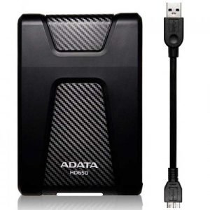 ADATA HD650 2TB USB 3.1 Shock-Resistant External Hard Drive, Black (AHD650-2TU31-CBK) - image 2