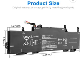 HP EliteBook 830-G7 830-G8 EliteBook 840-G7 840-G8 845-G7 MT32 MT46 ProBook 635 AERO G7 ZBook 14-G7 CC03XL 53W 100% Original Laptop Battery - Image 2