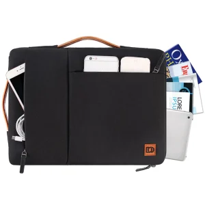 DOMISO Multi-use Strap Laptop Sleeve Bag With Handle For 17″ Inch Notebook Shockproof Computer Bag,Black - image 2