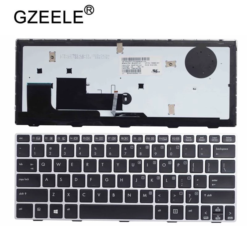 Laptop Keyboard for HP EliteBook Revolve 810 G1 810 G2 810 G3 backlight keyboard D7Y87PA 706960-001 UK Keyboard SILVER