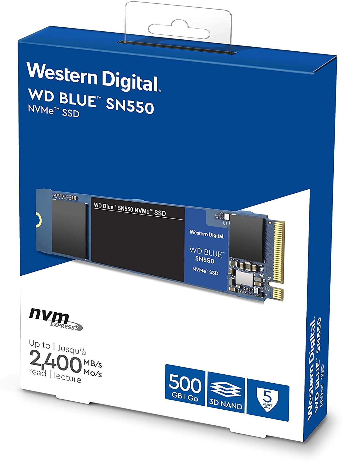 Western Digital Blue 500 GB NVMe/PCIe M.2 internal SSD M.2 PCIe NVMe Retail WDS500G2B0C - Image 2