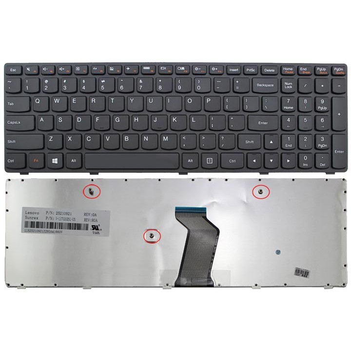 Laptop Keyboard for Lenovo G500 G510 G505 G700 G710 English US 25210891 MP-12P83US-6861 Black - Image 3