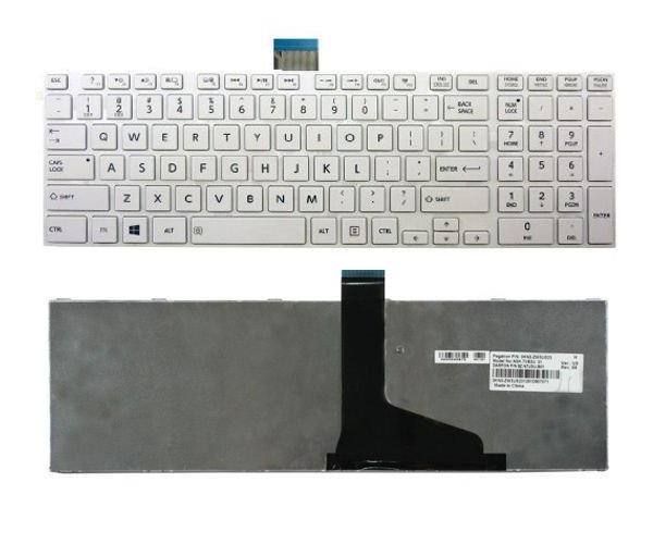 Laptop Keyboard for Toshiba Satellite C850 C855 C855D MP-11B93US-9305 English US White - Image 5