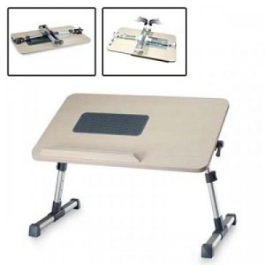 Laptop table for bed Wooden e-Table with cooling fan - image 2