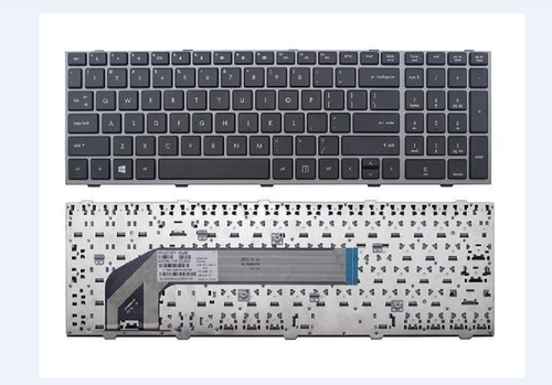 Laptop Keyboard with Frame for HP ProBook 4540s 4540 4545s Series Compatible with Part Number 702237-001 683491-001 701485-001 Grey Frame US Layout