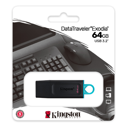 Kingston DataTraveler Exodia 64GB USB 3.2 Flash Drive DTX/64GB