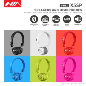 NIA X5SP Bluetooth Wireless Headphone+Speaker Gaming Headset Mic Support for PC phone tablet use - image 2