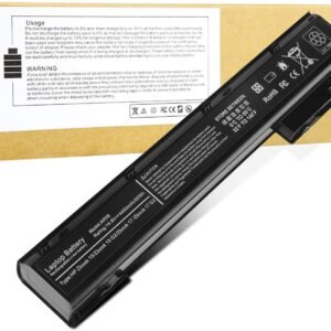 High-capacity HP AR08 external rechargeable battery for ZBook 15 G1 and G2 Workstations, 14.4V 75Wh 8-cell lithium-ion, rugged black rectangular design with multi-pin interface and dual release latches.