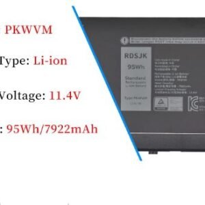 PKVWM 95Wh 6-Cell Laptop Battery for Dell Precision 7550 / 7750 / 7560 / 7760 - image 2