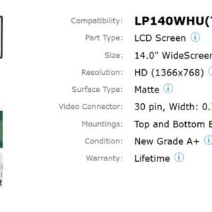 14.0″ HD LED Screen 30-Pin Matte LP140WHU(TP)(B2) | I.T. STORE - image 2