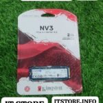 Kingston NV3 2TB NVMe M.2 internal solid state drive (SSD), PCIe 4.0 x4 interface, ultra-slim 2280 form factor with blue and white branding label, featuring high-speed 3D NAND technology for PC and laptop upgrades.