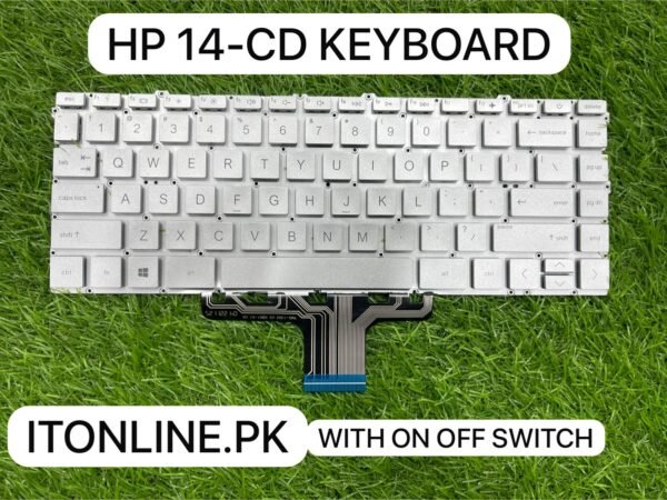 ⌨️ HP Pavilion x360 14-cd Keyboard with Power Switch | Silver - I.T ...