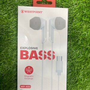 WP-432 Type-C Deep Bass Earphones High Quality Wired Headphones I.T. STORE Faisalabad