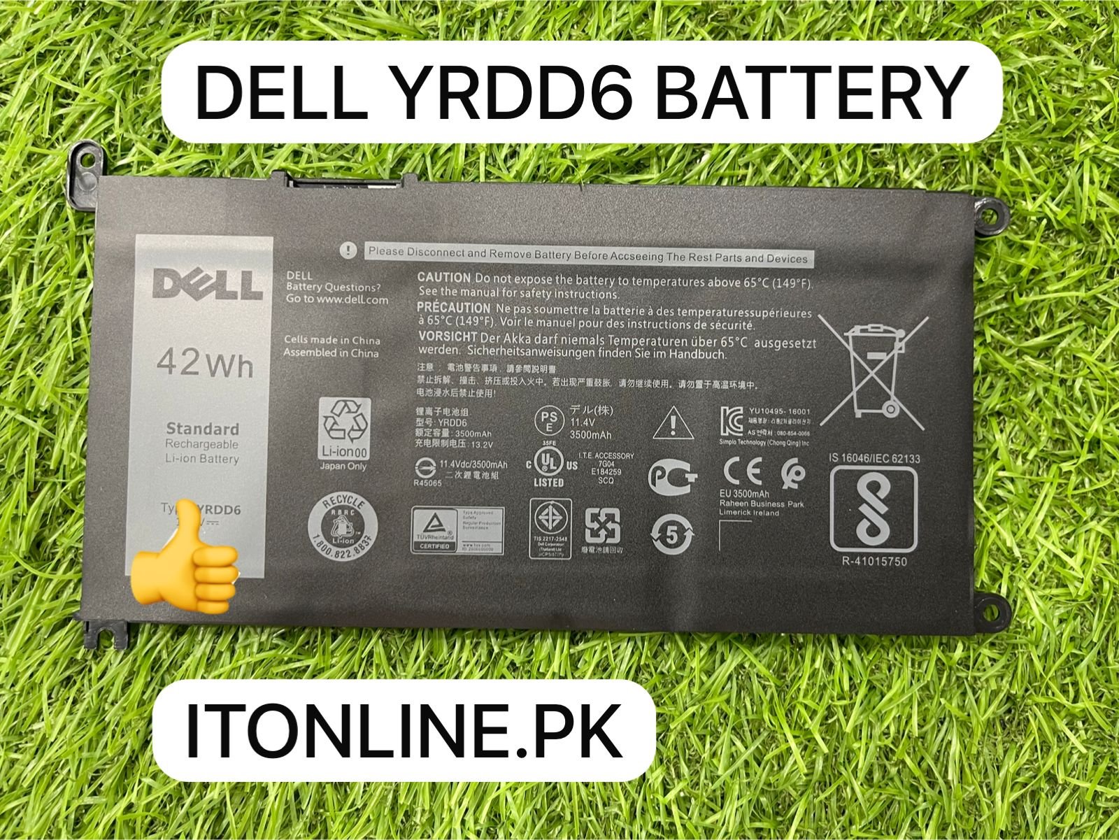 Dell Inspiron 3593 5593 5491 Battery YRDD6 Price in Pakistan I.T. STORE
