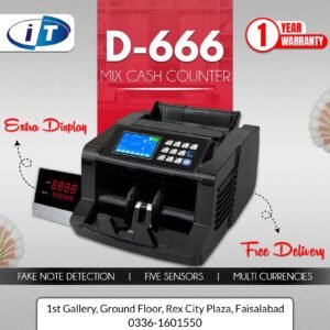 D-666 Mix Cash Counting Machine with Fake Note Detection | Price in Pakistan - image 2