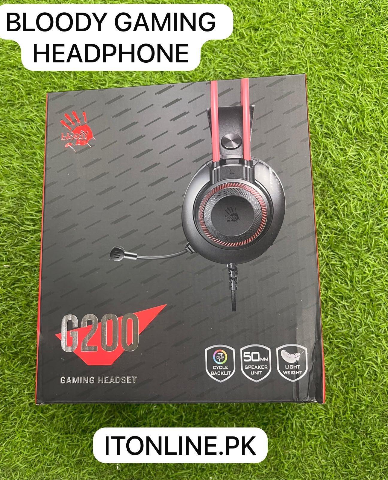 bloody g200 gaming headset box pack front view itonline pk
