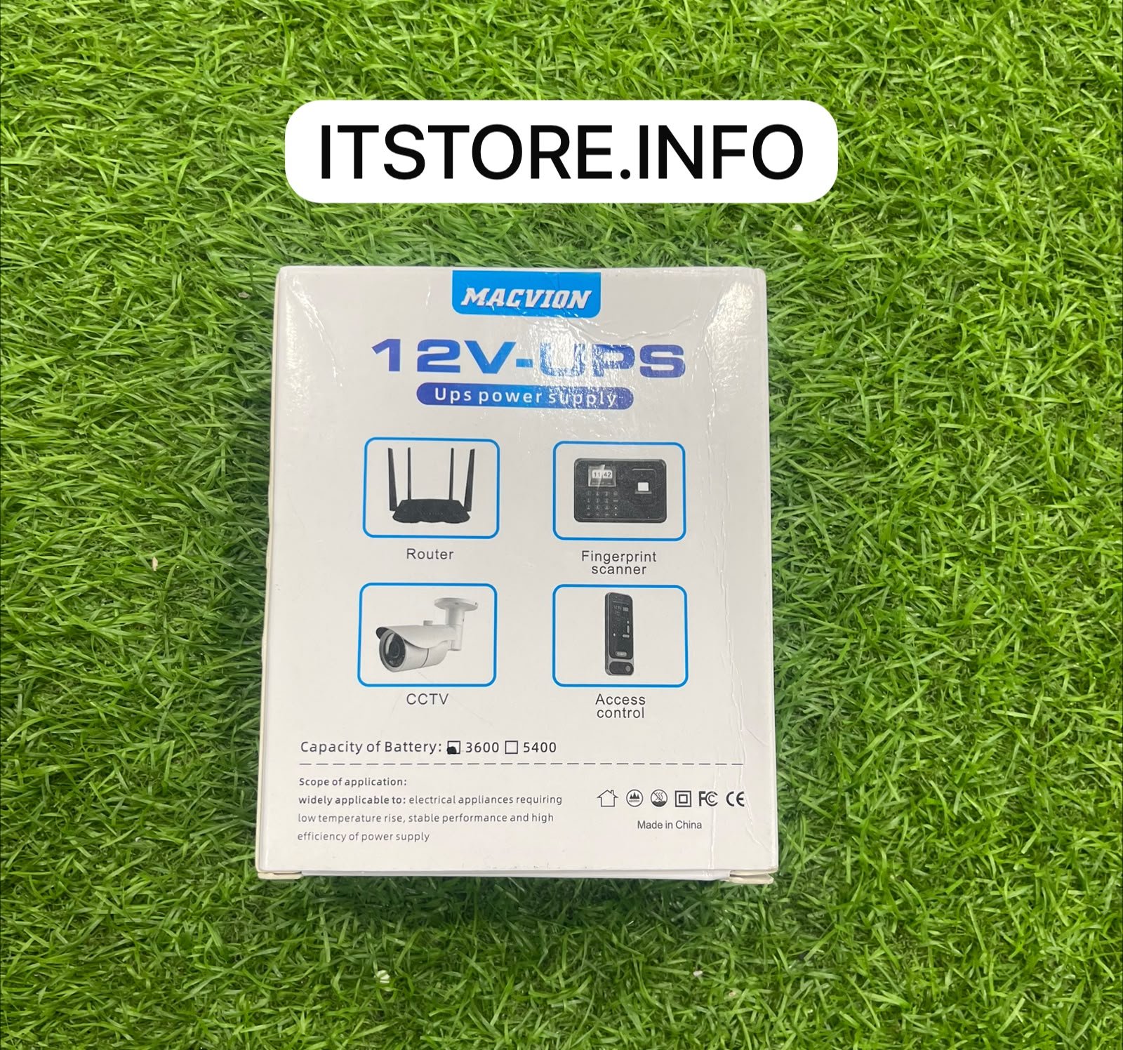 macvion 12v ups mini router power bank box front view itonline pk