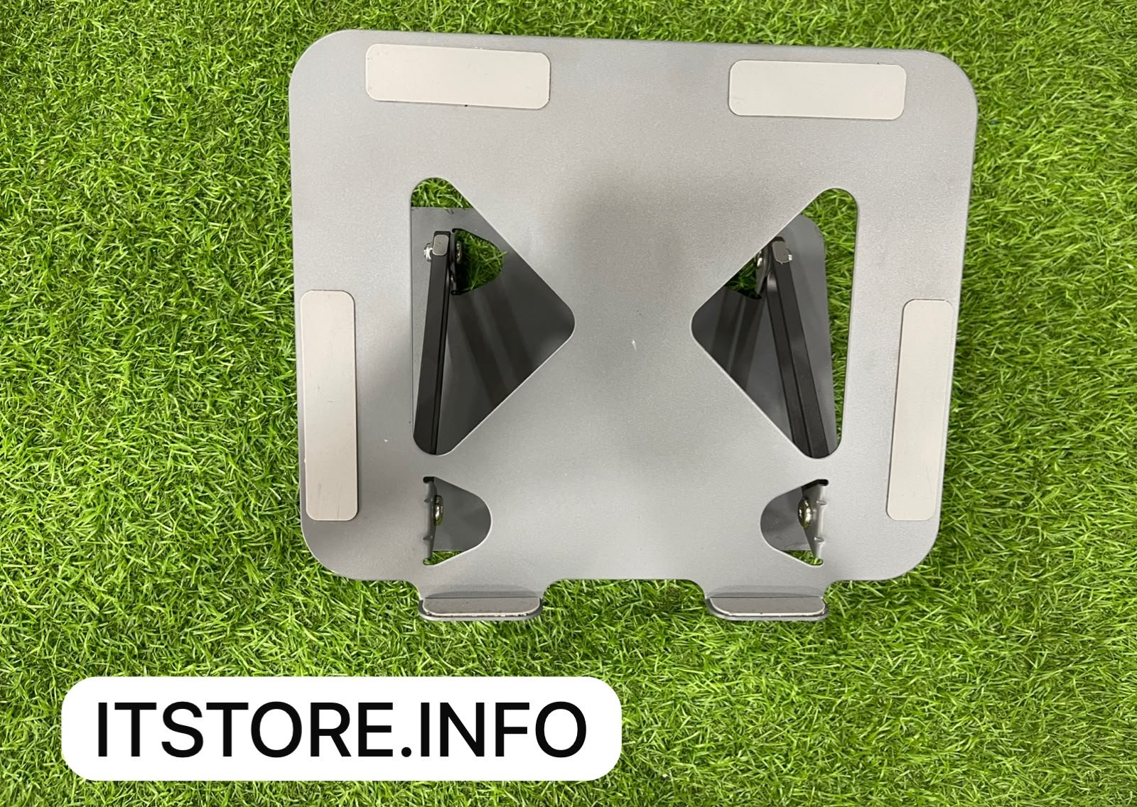 aluminium adjustable laptop stand side angle view height adjustment itstore info