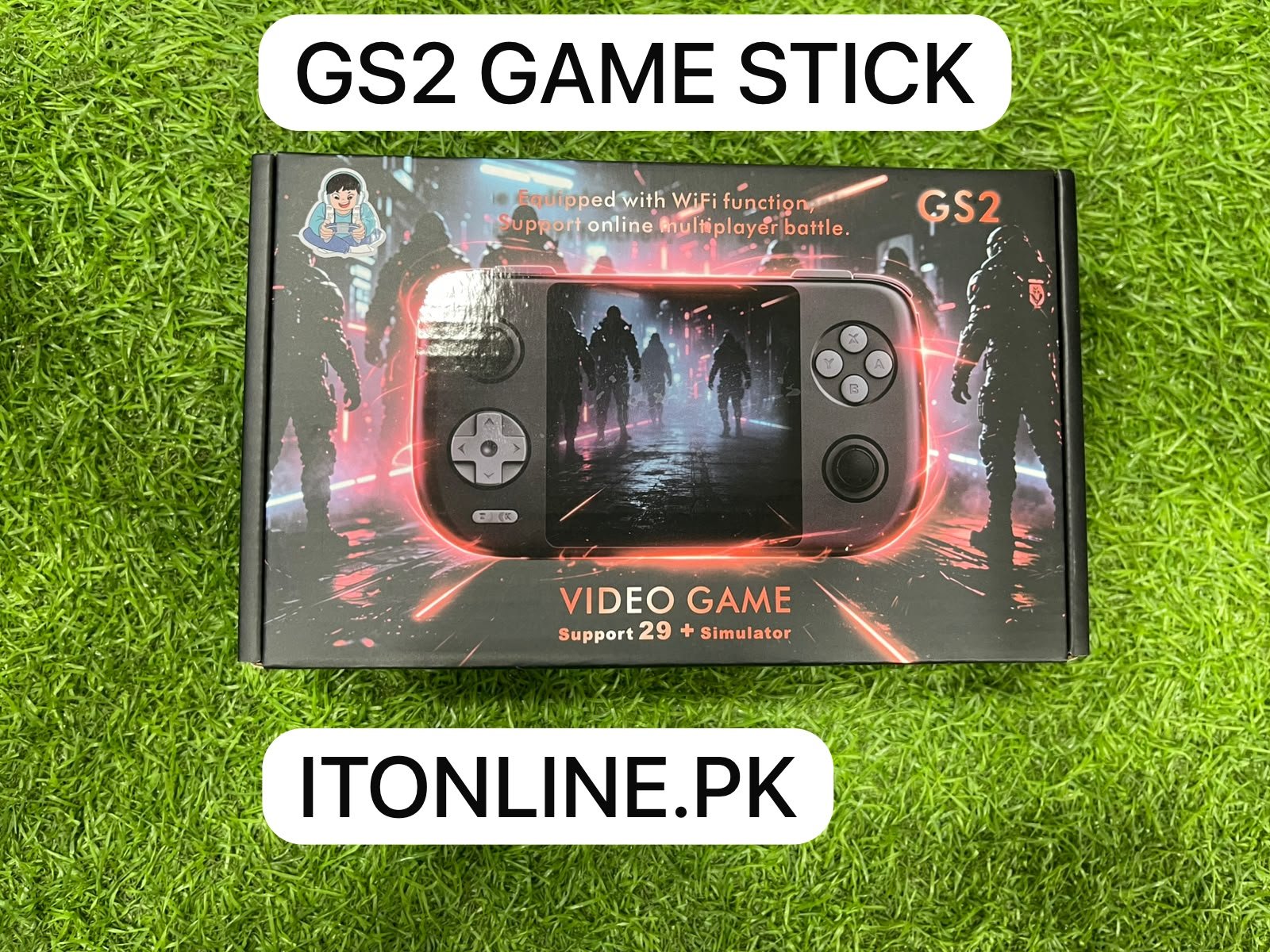gs2 game stick handheld console box front view itonline pk