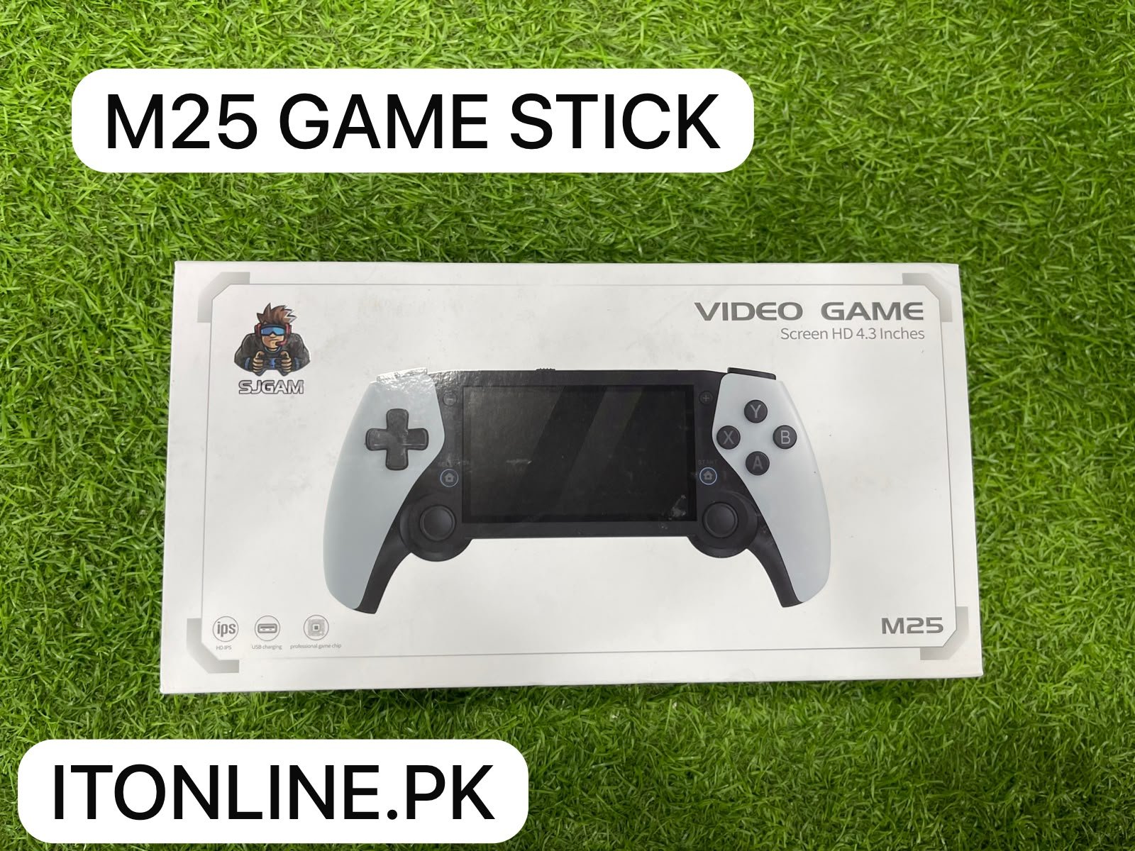 sjgam m25 game stick handheld console box front view itonline pk